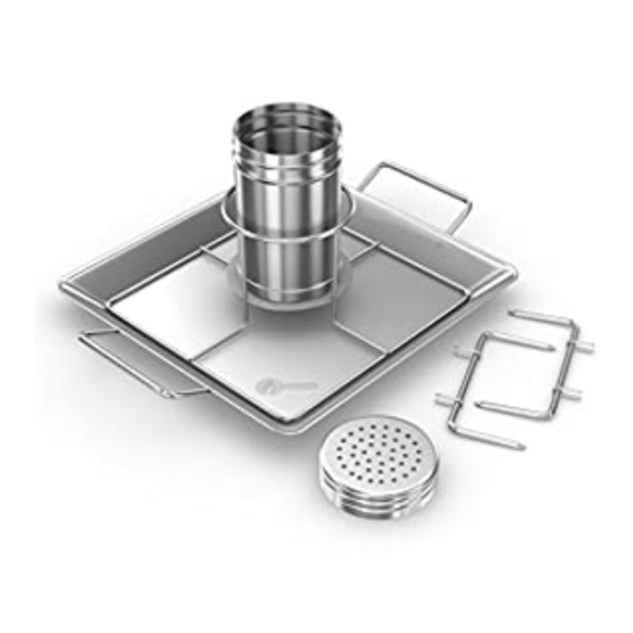 Cave Tools Beer Can Chicken Holder Roasting Pan with Vegetable Spikes - Picture 2 of 6